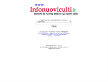 Tablet Screenshot of infonuoviculti.it